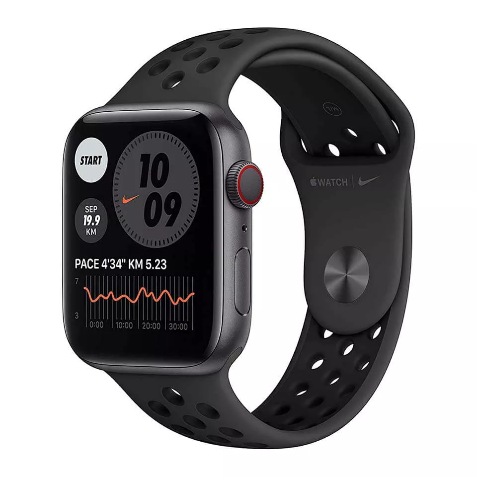 Apple Watch Series 6 44mm Space Gray Aluminum Black Nike Sport 