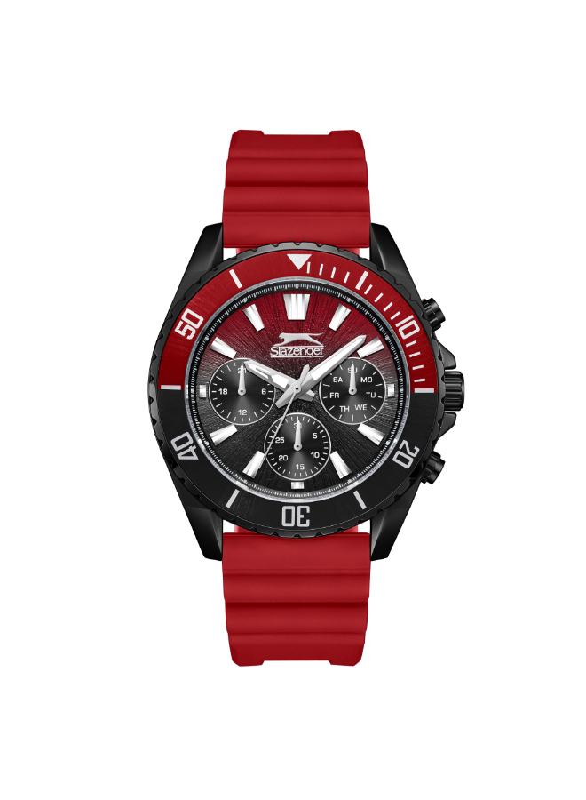Slazenger Men's Watch, Multi Function Display and Silicone Strap