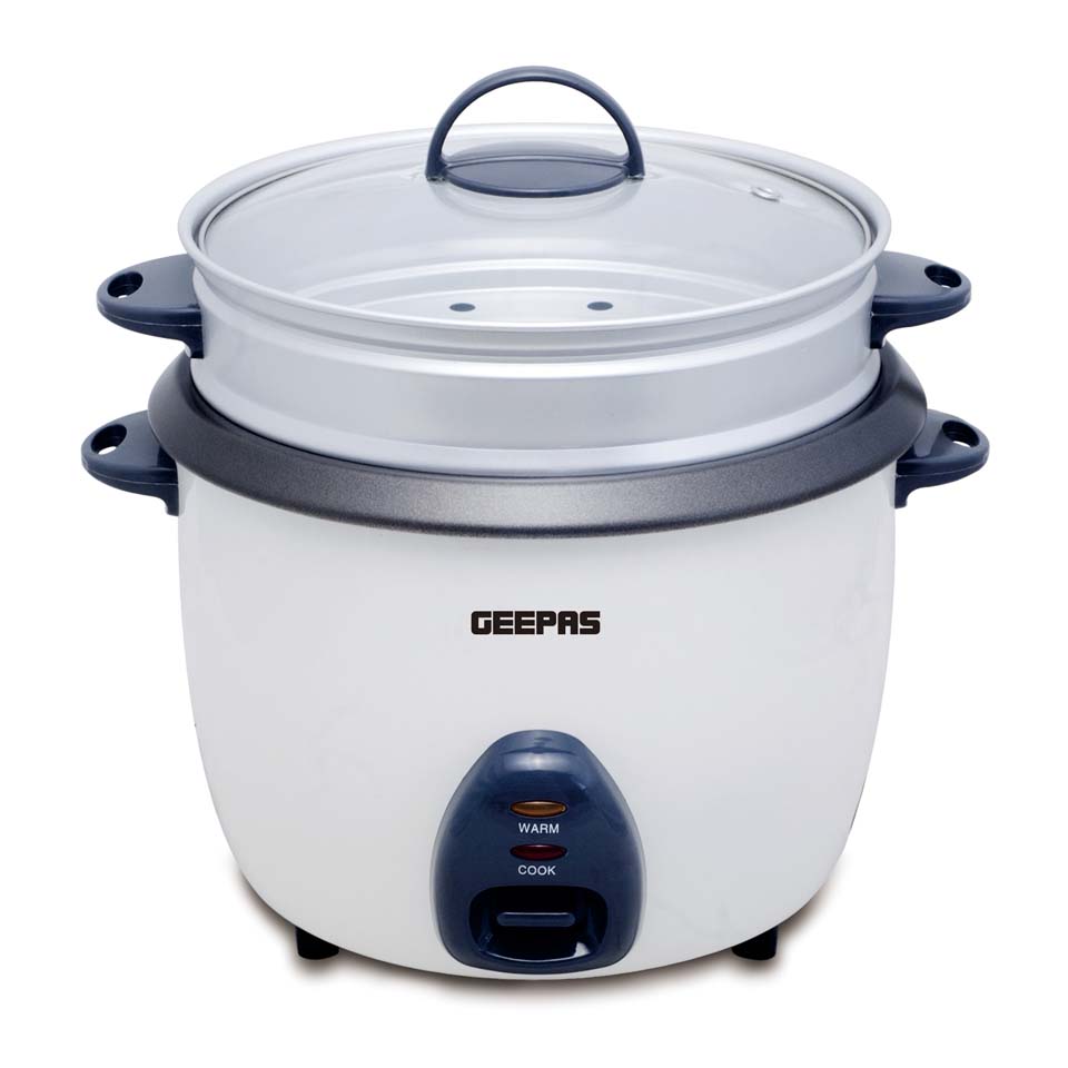 Buy Geepas 1L Rice Cooker with Steamer 400W GRC4325 in Kuwait