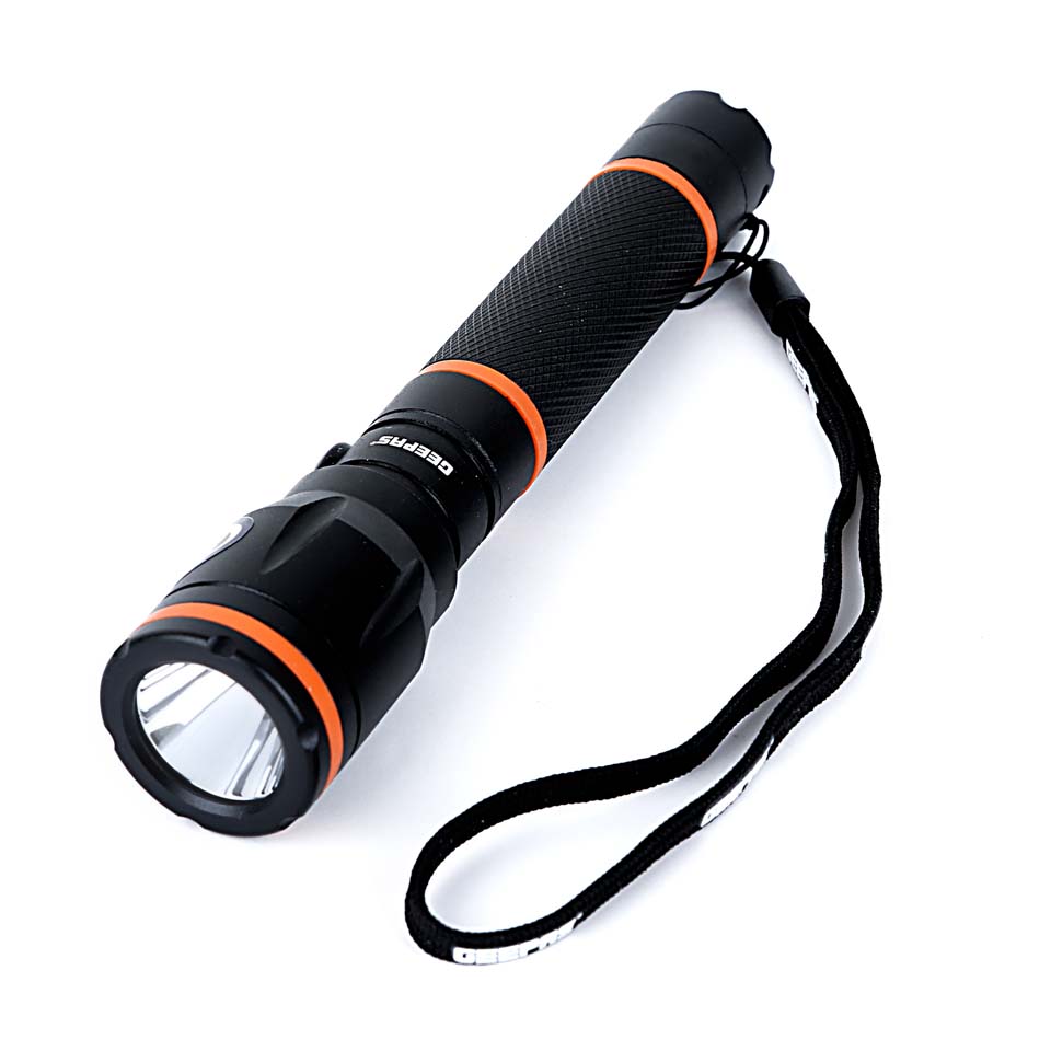 Buy Geepas Rechargeable LED Flashlight Portable 3W CREE LED Torch Light