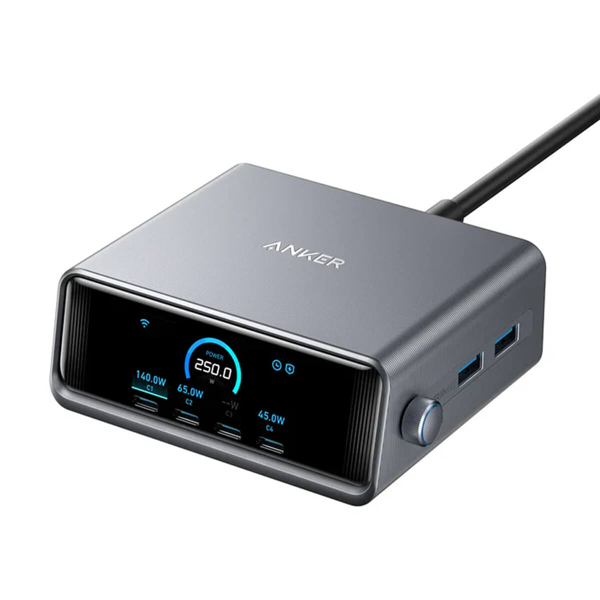 Anker Prime Charger (200W, 6 Ports, GaN) A2683241 - Silver