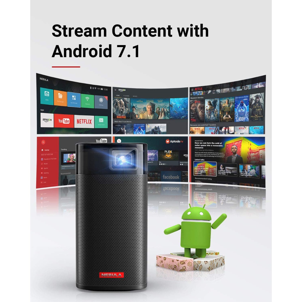 Anker Nebula Apollo Pocket Cinema Projector - Black