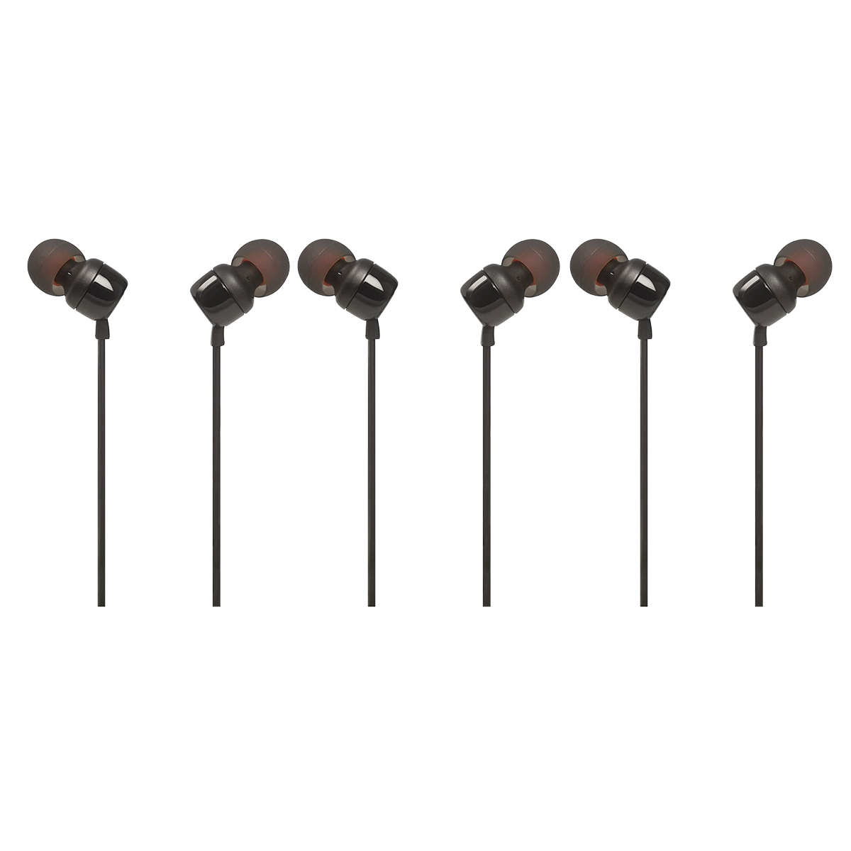Buy JBL Tune 110 Wired Earphones (3 Pcs) Black in Kuwait