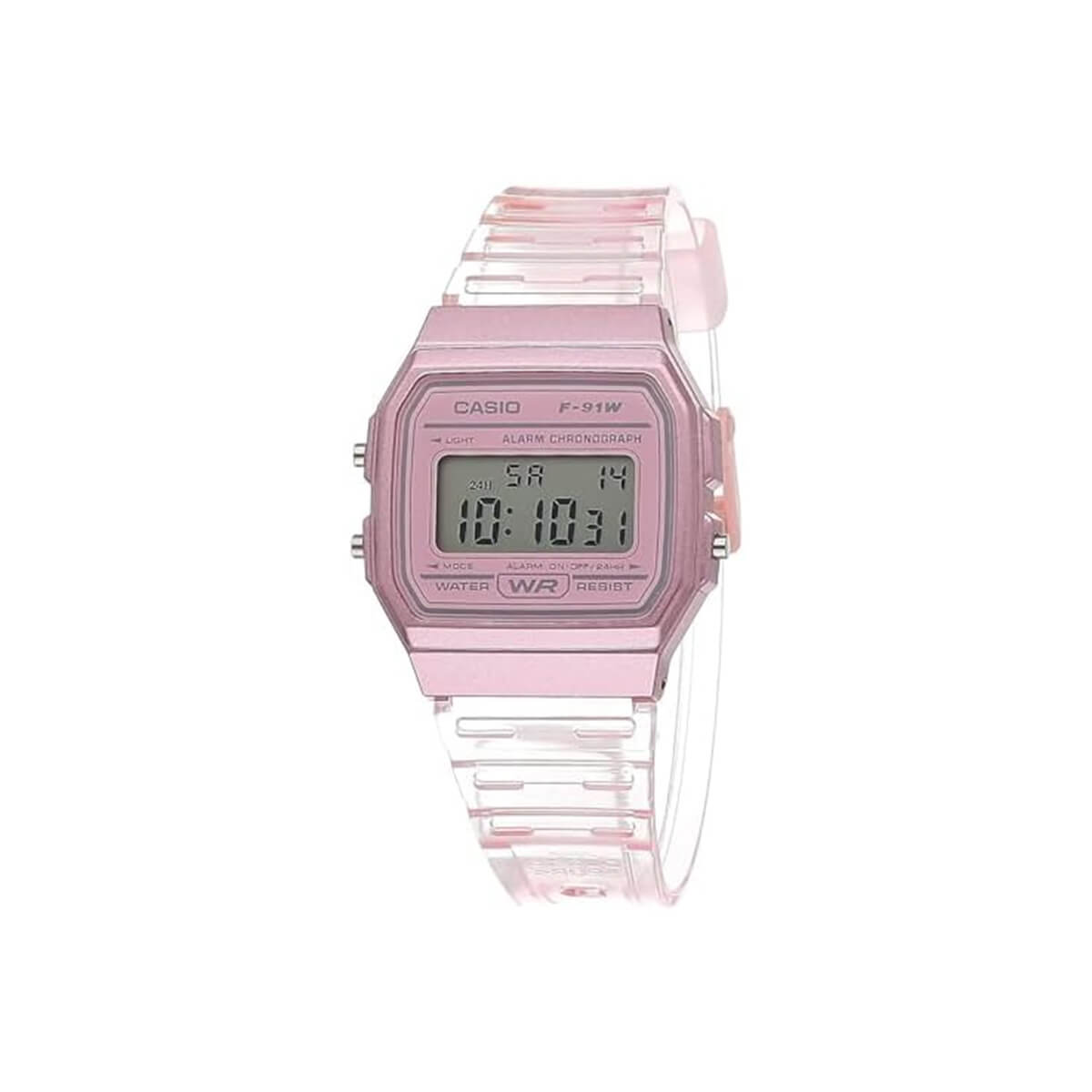 Casio Youth Digital Watch Unisex F-91WS-4DF - pink