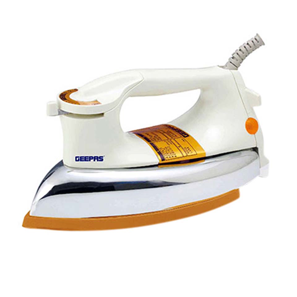 Buy Geepas White 1200W Heavy Weight Dry Iron GDI23011in Kuwait