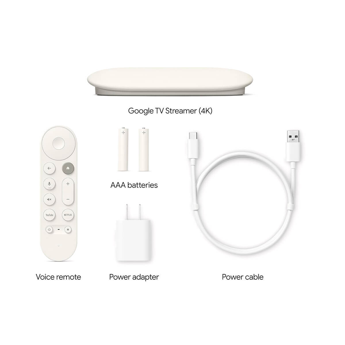 Google TV Streamer 4K with Voice Remote 32GB - Porcelain