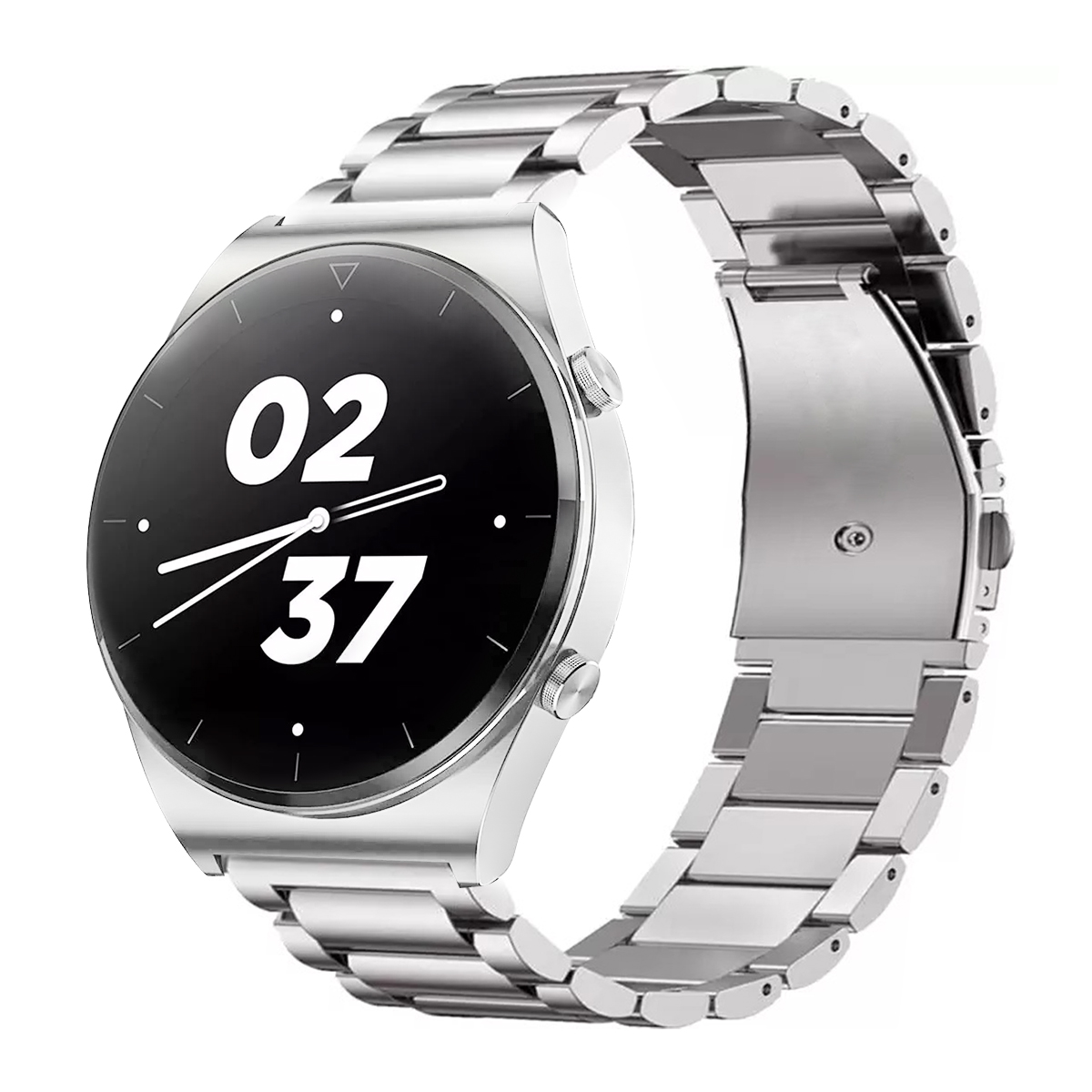 Buy GTab GT3 Pro Stainless Steel Strap Smartwatch Silver in Kuwait