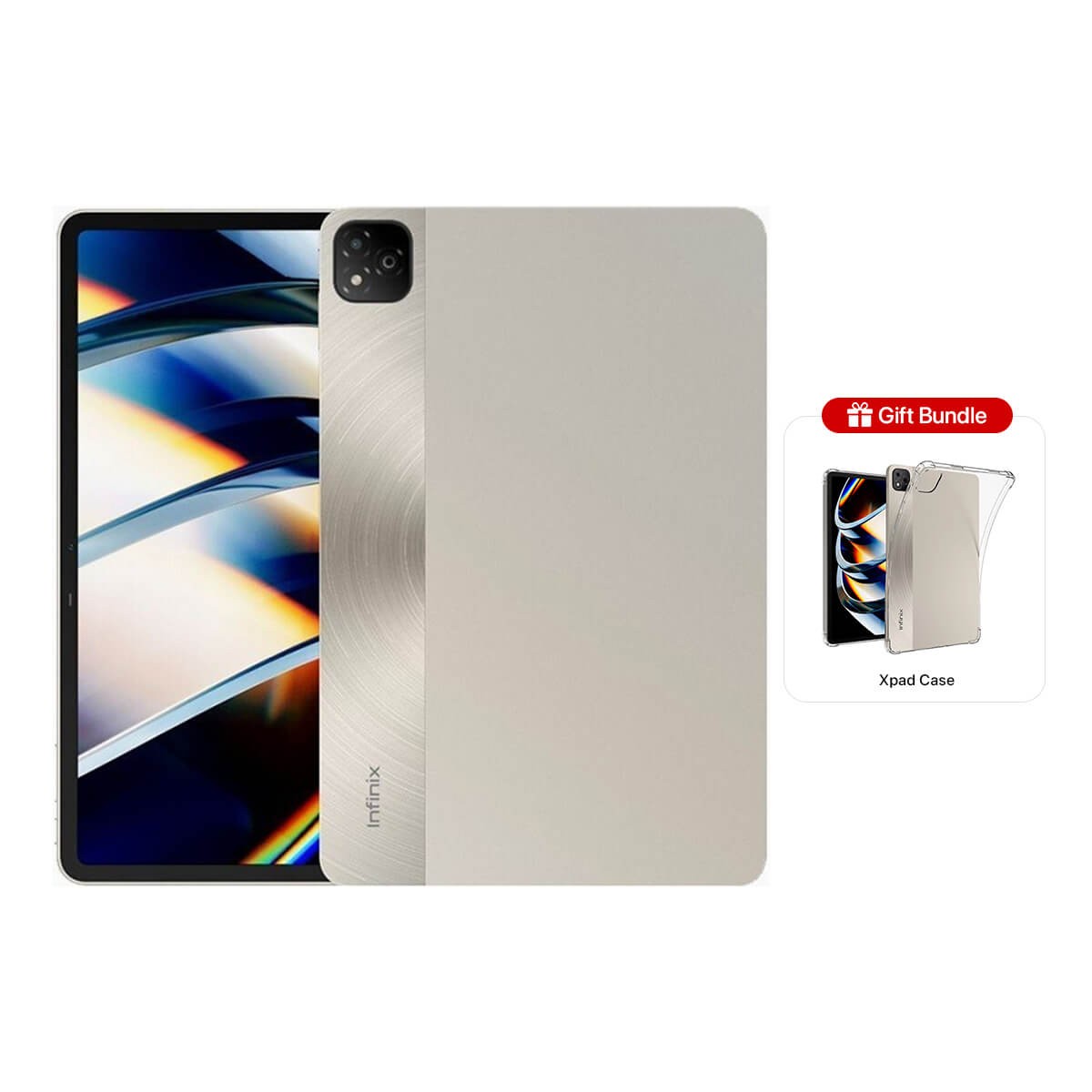 Infinix Xpad Wi-Fi (4GB RAM + 128GB Memory) - Titan Gold with Xpad Case