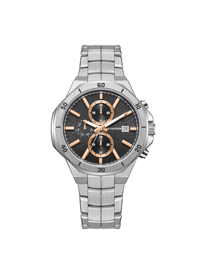 Lee Cooper Men's Watch, Multi Function Display and Metal Strap