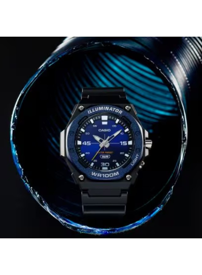 Casio Orologio Uomo Analogico MW-620H-2AV – Quarzo, 100m Water Resistant, LED, Cinturino Resina