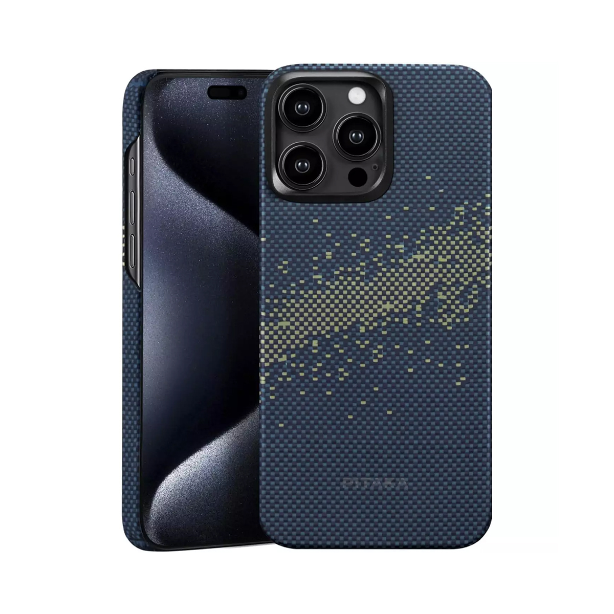 Pitaka MagEZ Case 4 Pro for Iphone 15 Pro Max Black/BlueTwill