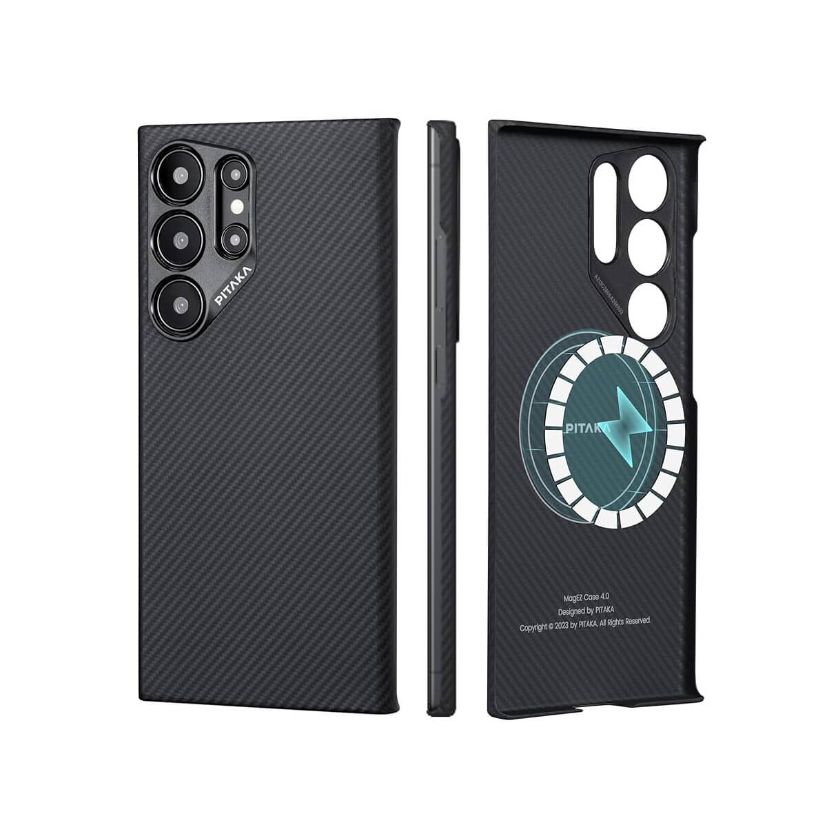 Pitaka MagEZ Case Thin For Samsung Galaxy S24 Ultra - Black/Grey