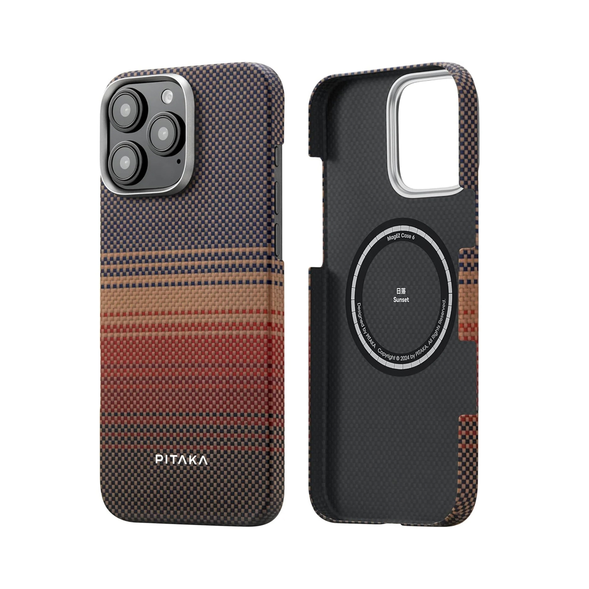 Pitaka Tactile Woven Case for iPhone 16 Pro - Sunset
