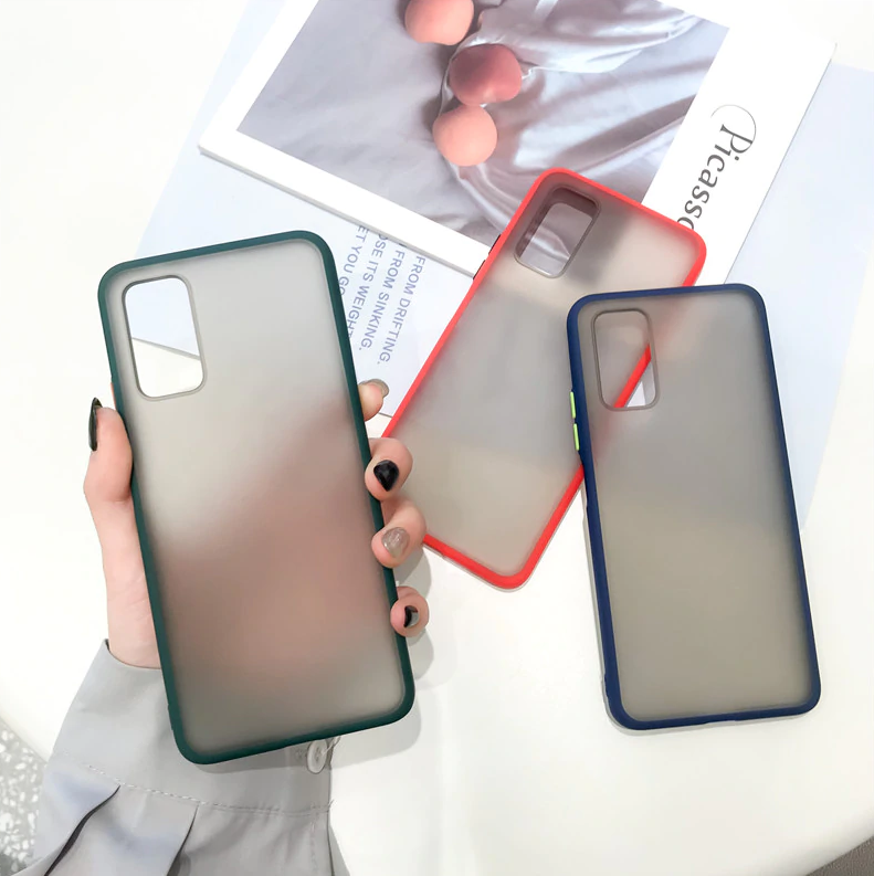 Buy Samsung A71 Shockproof Armor Matte Phone Case in Kuwait