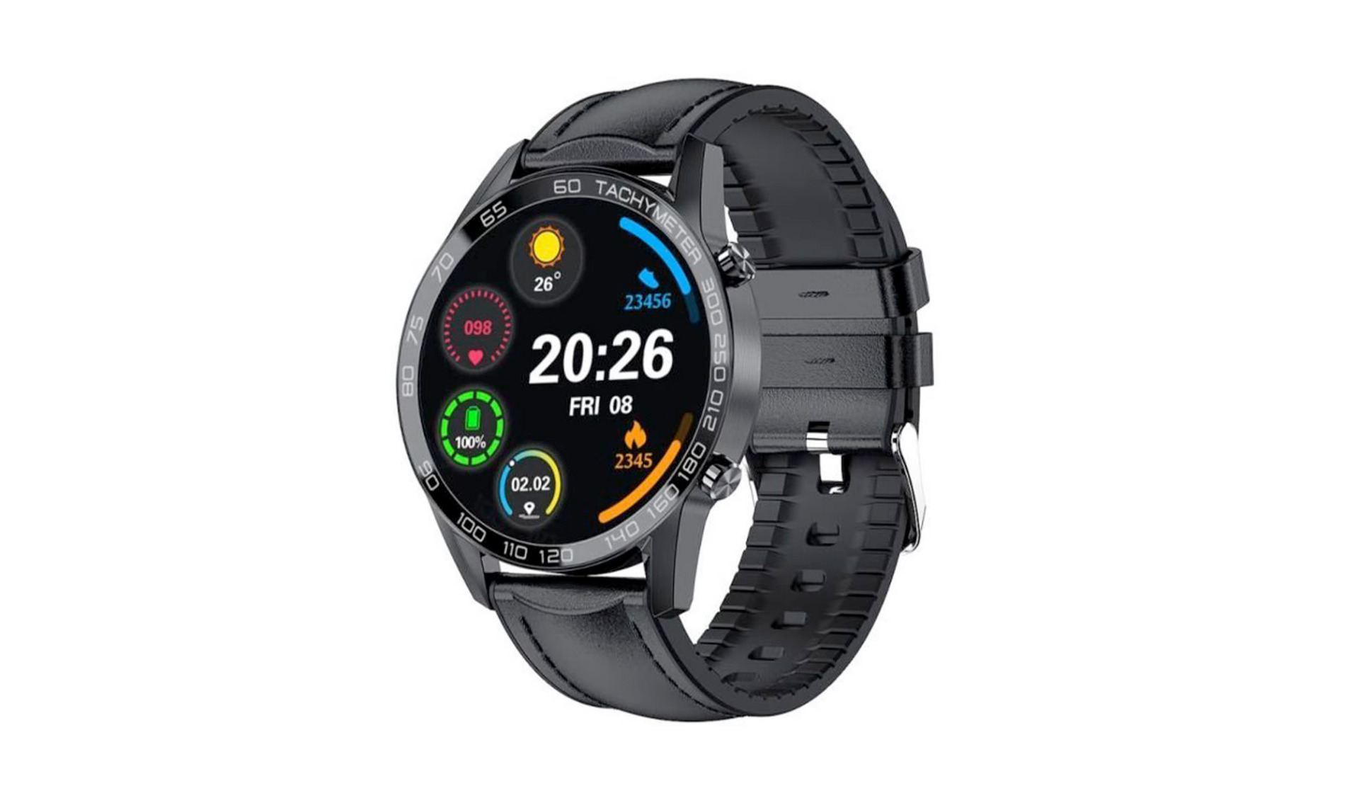 Buy Xcell Classic 3 Talk Smartwatch Black Silicone Strap in Kuwait