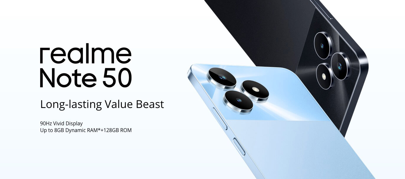 Realme Note 50 3GB RAM + 64GB Memory – Midnight Black – Mufaddal Fono Realme Note 50 3GB RAM + 64GB Memory – Midnight Black – Mufaddal Fono