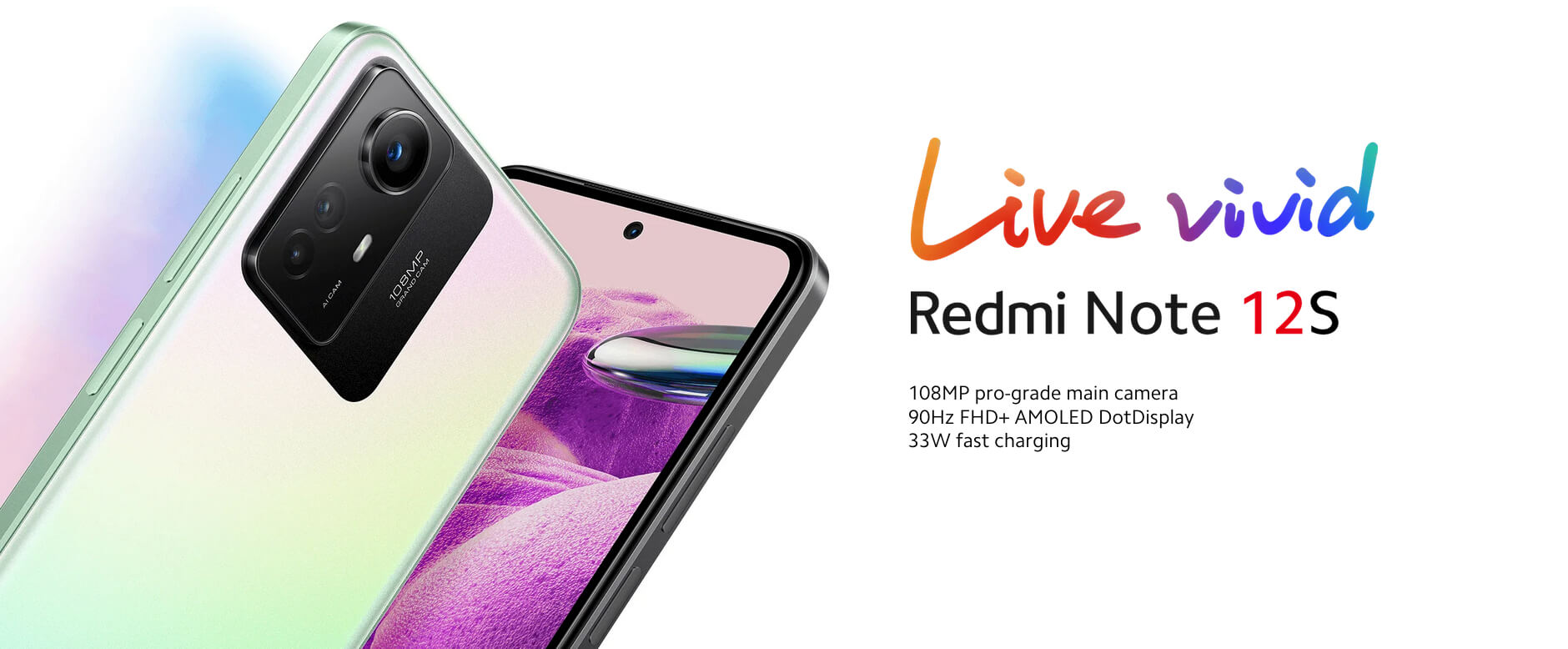 Redmi Note 12s (8GB RAM + 256GB Memory) - Pearl Green